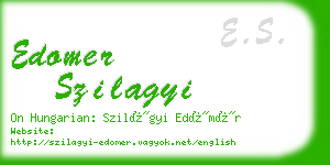 edomer szilagyi business card